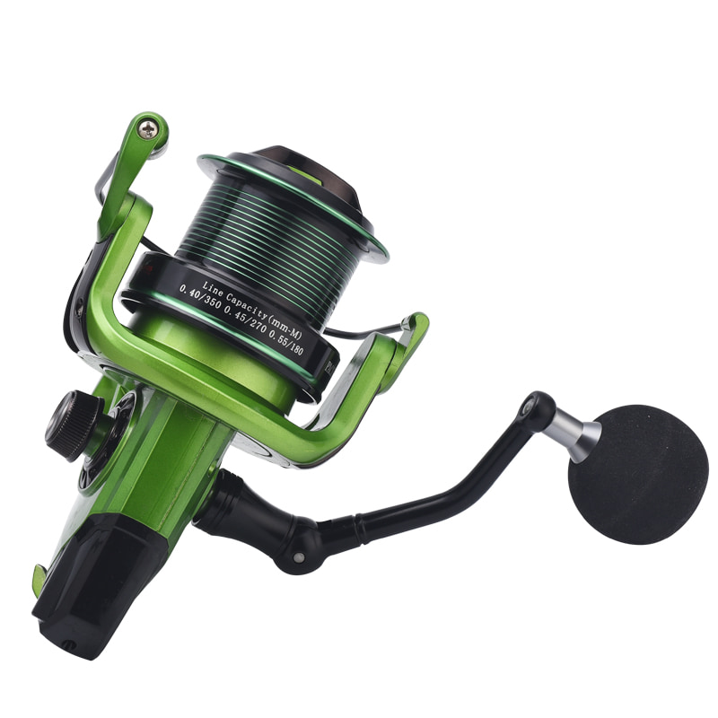 Mulinete pentru pește de adâncime metal verde Distant Wheel turnare lungă Raft Wheel Bait Mulinete de turnare mulinetă de pescuit spinning