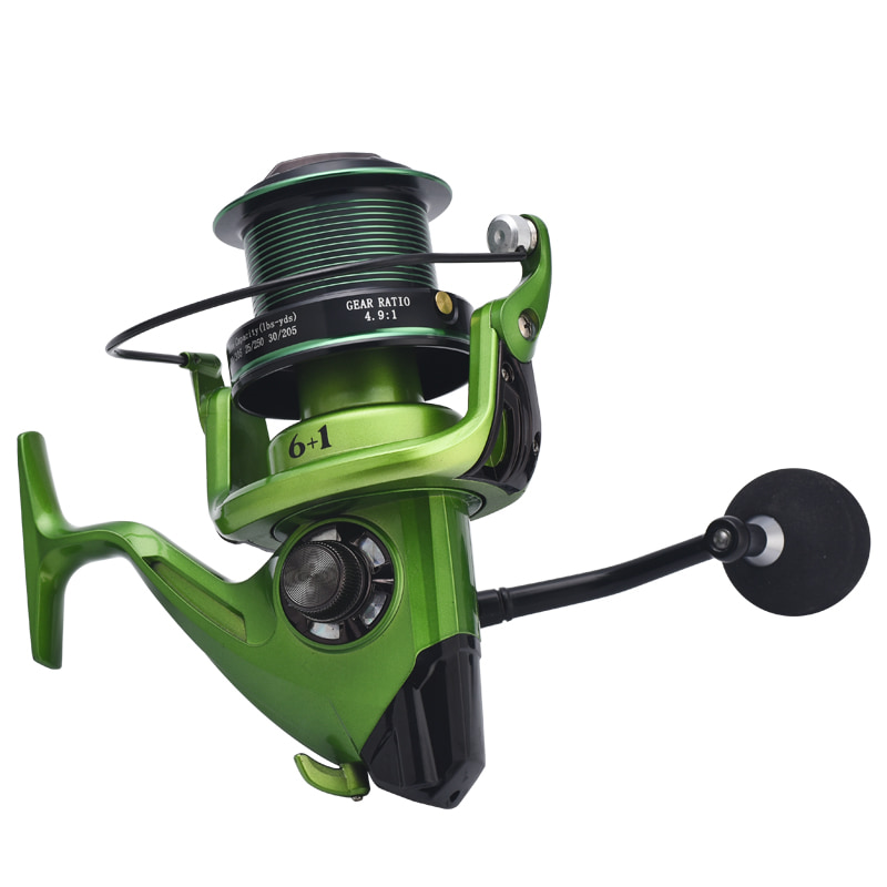 Mulinete pentru pește de adâncime metal verde Distant Wheel turnare lungă Raft Wheel Bait Mulinete de turnare mulinetă de pescuit spinning